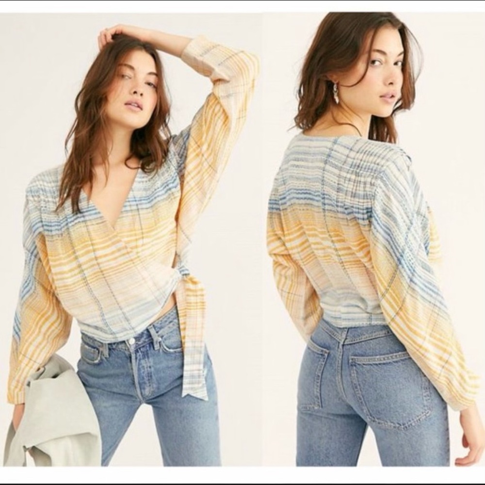 Free People Maldives Wrap Top
